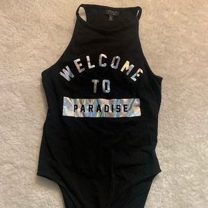 Top shop bodysuit with open back